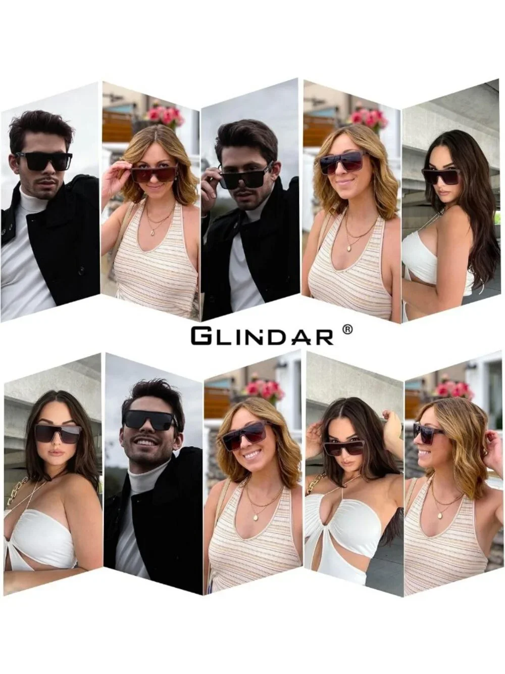 Trendy Oversized Polarized Sunglasses for Men & Women | Flat Top Shield Design
